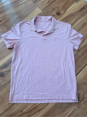 American Eagle Outfitters Light Pink Polo Shirt